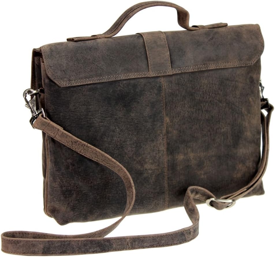Harolds Antik Aktenmappe aus Leder 38 cm Natur