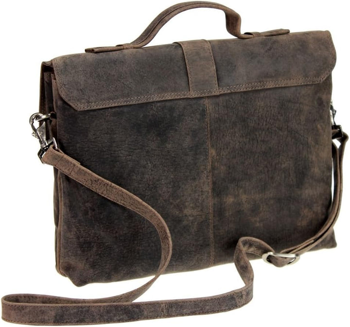 Harolds Antik Aktenmappe aus Leder 38 cm Natur