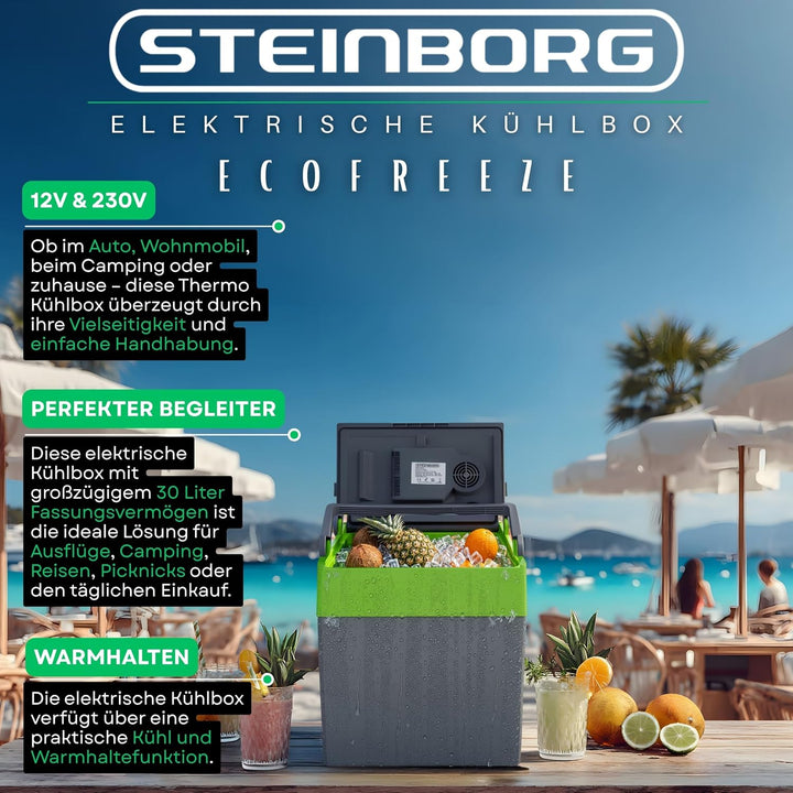 30 Liter 2in1 Kühlbox | Elektrische Kühlbox | Kühltasche | Isoliertasche | Thermobox | Warmhaltebox
