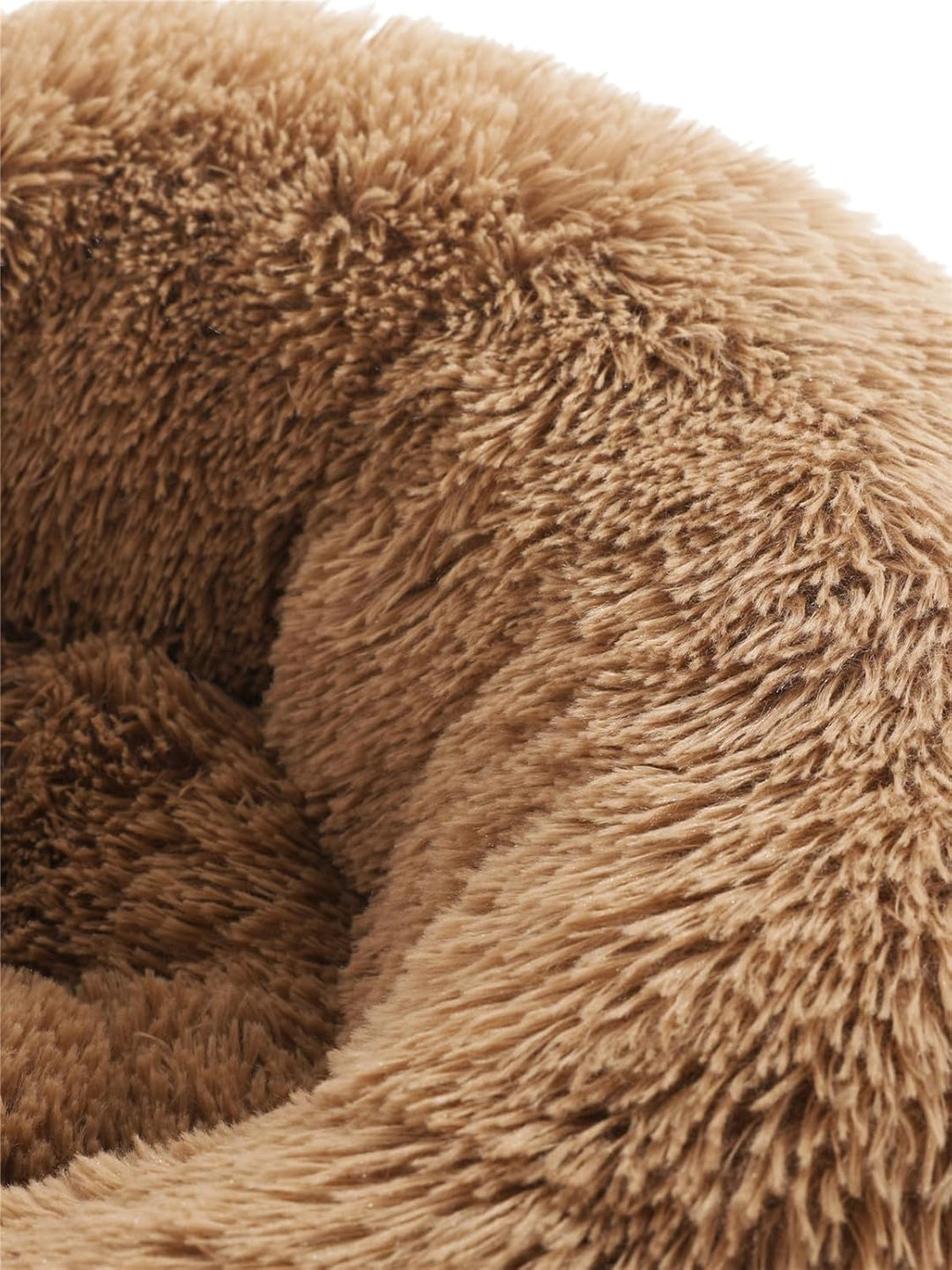 Enjamoy Hundebett Flauschig Donut Plüsch Katzenbett Hundekissen, Waschbar Rund Hundebetten für Klein