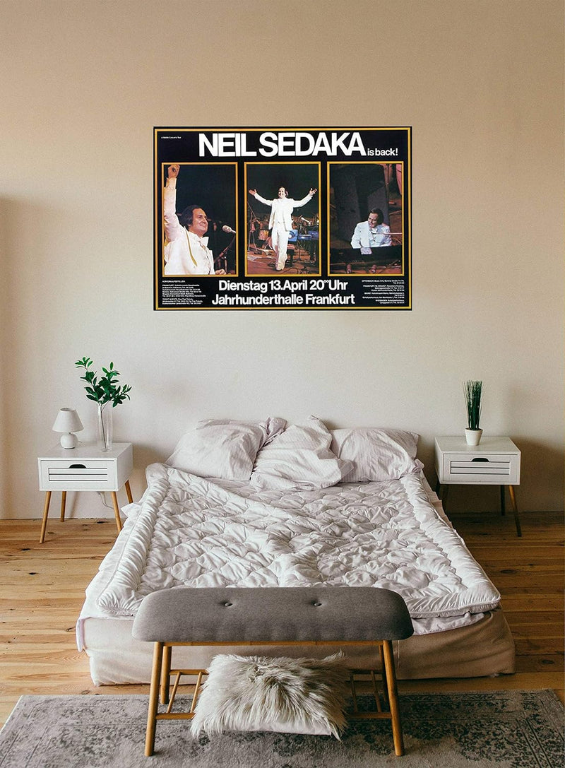 Neil Sedaka - Steppin Out, Frankfurt 1976 » Konzertplakat/Premium Poster | Live Konzert Veranstaltun