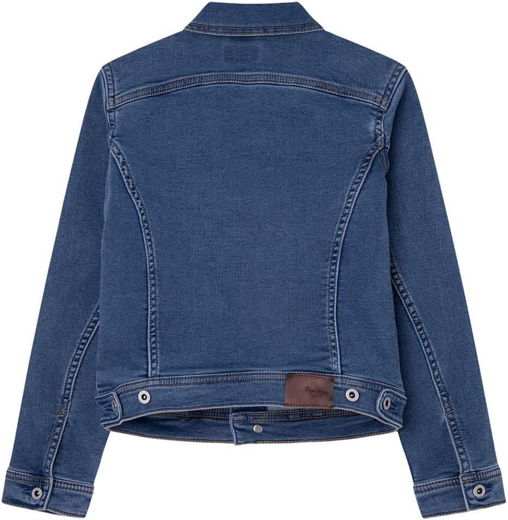 Pepe Jeans Mädchen New Berry Denim Jacket 8 Jahre Blue (Denim-JR7), 8 Jahre Blue (Denim-JR7)