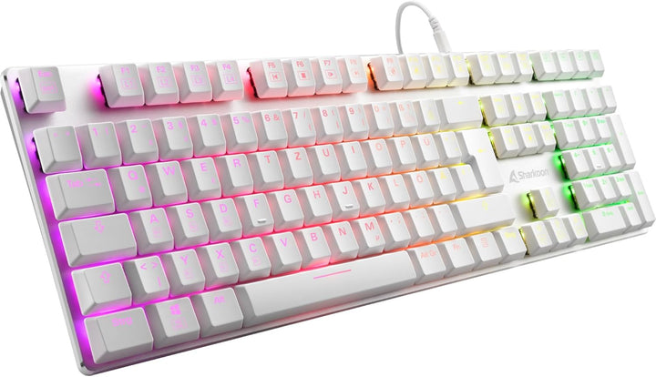 Sharkoon PureWriter RGB Mechanische Low Profile-Tastatur (RGB Beleuchtung, rote Schalter, Flache Tas