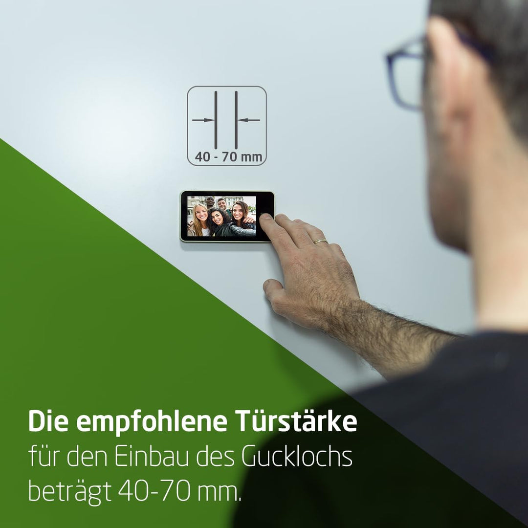 Amig - Digitaler Türspion mit 4'' LCD-Display | Video-Kamera-Spion | Einfache Installation und Verwe