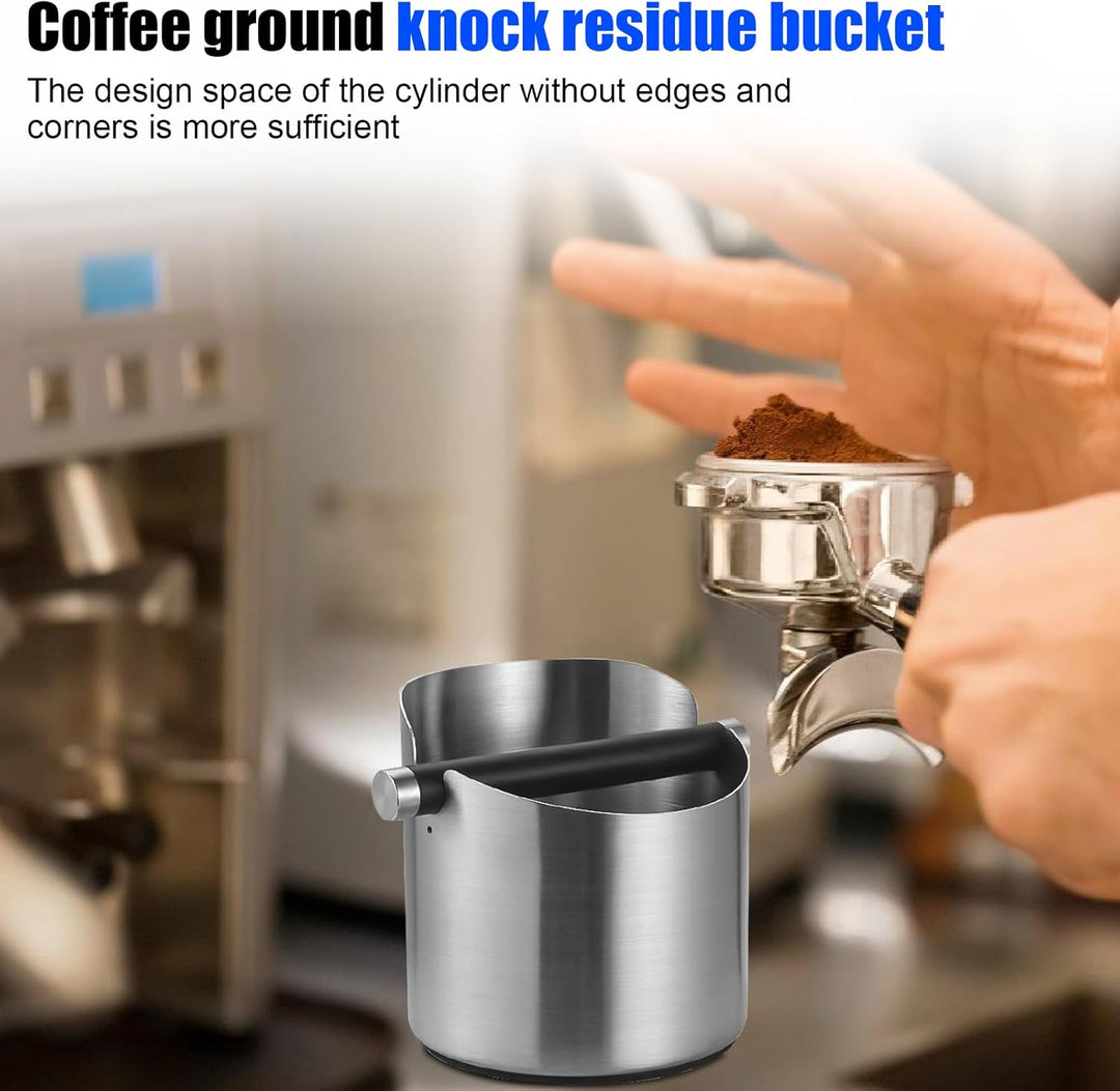 Espresso Abklopfbehälter: Abschlagbehälter für Siebträger, Abschlagbox für Kaffeesatz, Kaffee Klopfb