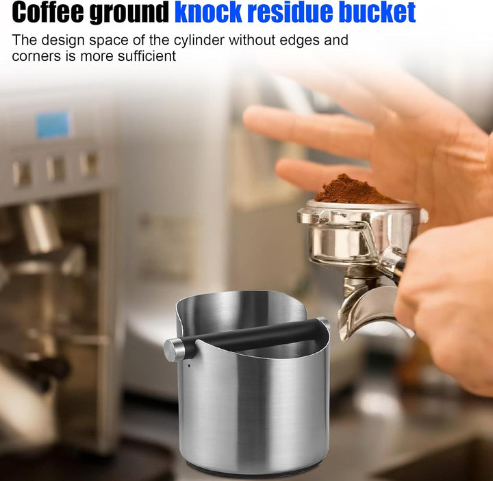 Espresso Abklopfbehälter: Abschlagbehälter für Siebträger, Abschlagbox für Kaffeesatz, Kaffee Klopfb