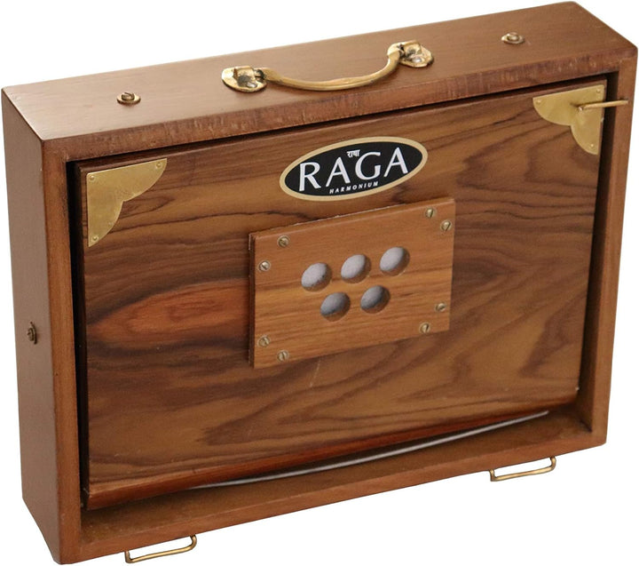 Shruti Box Raga, professionelles Modell, aus Teak-Holz, C-Tonleiter (c3 bis c4), 30 x 22 x 8,5 cm, G