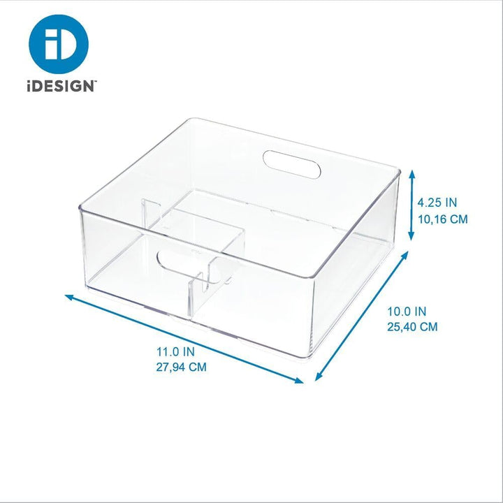 InterDesign The Home Edit, stapelbarer Haartrockner-Organisator aus recyceltem Kunststoff mit Untert