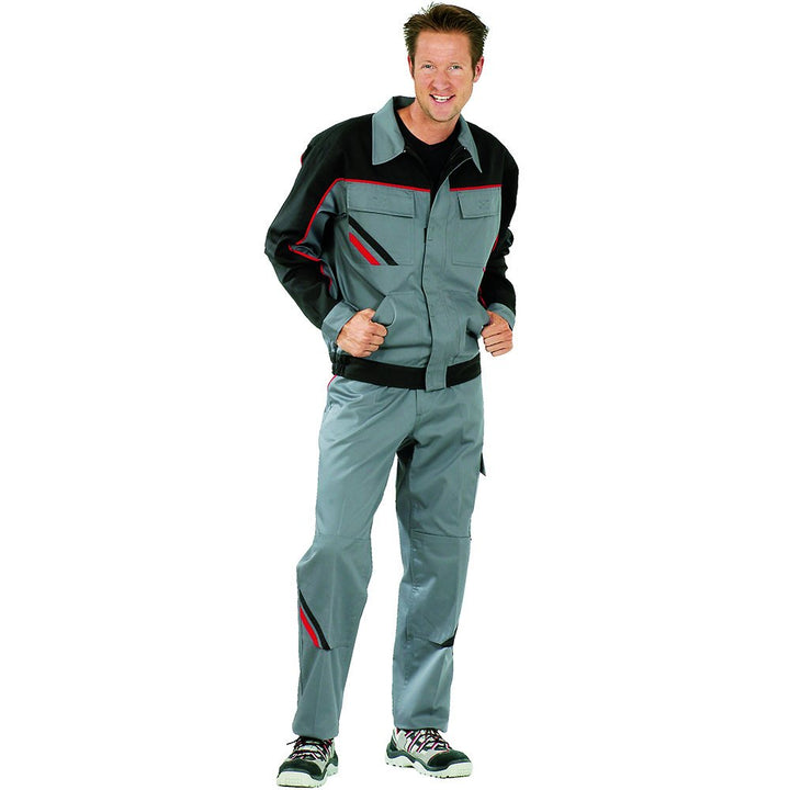 Planam Highline Herren Bundjacke schiefer schwarz rot Modell 2312 Grösse 68 Schiefer/Schwarz/Rot 68,