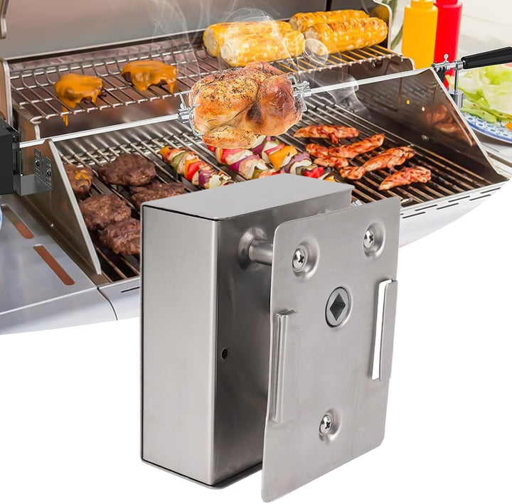 Grill Rotisserie Motor Spiess Röster BBQ 12 V 70 Kg Last Aluminiumlegierung Automatischer Rücklauf G