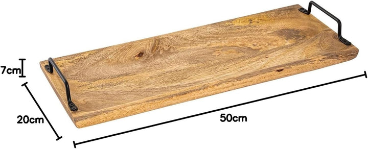 casamia Tablett Serviertablett Dekotablett Holztablett Holz Deko Tablett Mangoholz massiv Farbe Tabl
