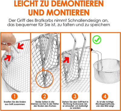 SUPERLEX 2-Liter Elektrische Fritteuse mit öl 1300 Watt, Kapazität 1,3KG Kompakte Tiegelfritteusen,