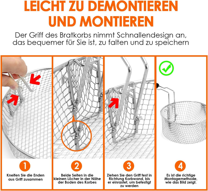 SUPERLEX 2-Liter Elektrische Fritteuse mit öl 1300 Watt, Kapazität 1,3KG Kompakte Tiegelfritteusen,