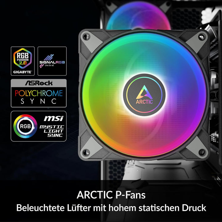 ARCTIC Freezer 36 A-RGB - CPU Kühler mit Push-Pull & ARGB Beleuchtung für Intel & AMD, Single-Tower,