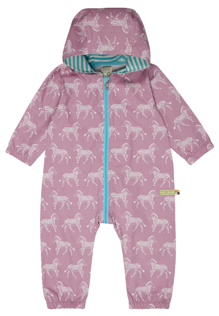 loud + proud Baby-Mädchen Outdoor, GOTS Zertifiziert Overall 62-68 Aster, 62-68 Aster