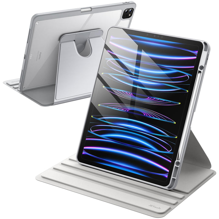 JETech Rotierende Hülle für iPad Pro 12,9 Zoll (2022/2021/2020/2018) mit Stifthalter, 360 Grad Drehb
