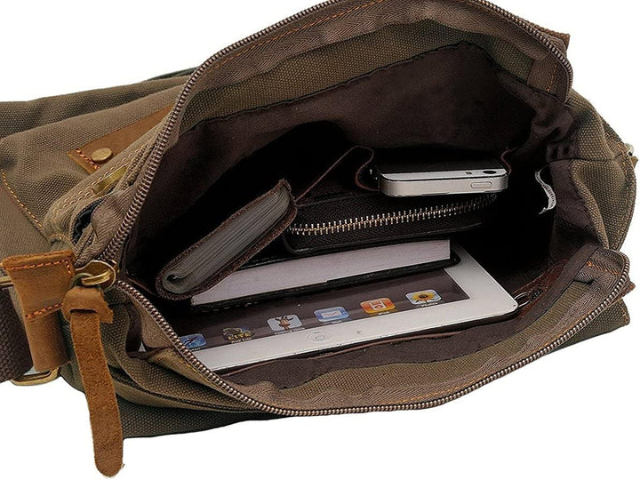 Sechunk Schultertaschen aus Segeltuch, Umhängetasche, Kuriertasche, Tagesrucksack für Damen und Herr