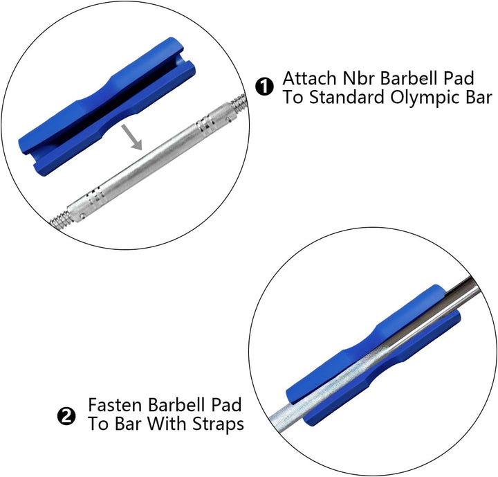 CCLIFE Barbell Pad Squat Hip Thrust Hantelstange Polster mit Klettverschluss Nackenshutz Nackenpolst