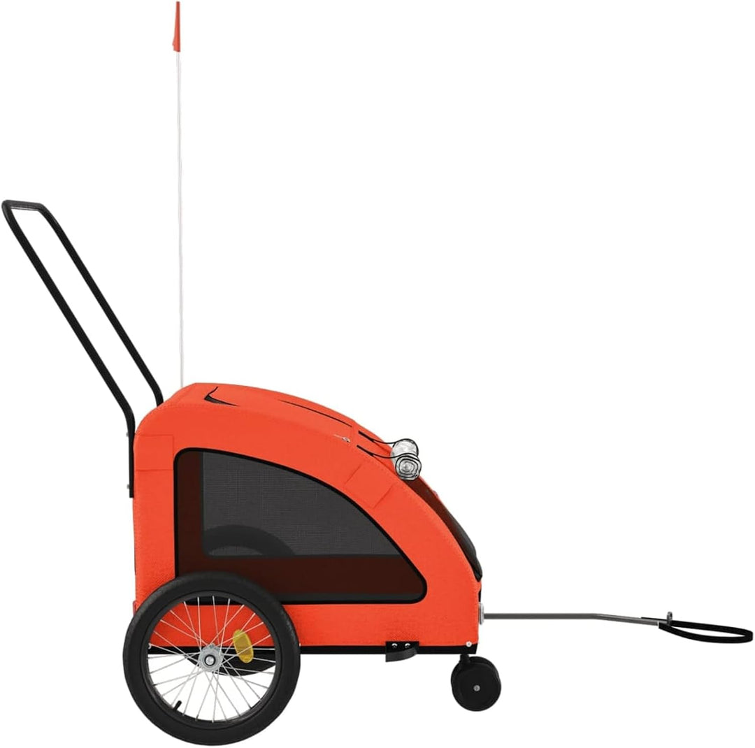 Hundeanhänger Orange Grau, Oxford-Eisen, Orange
