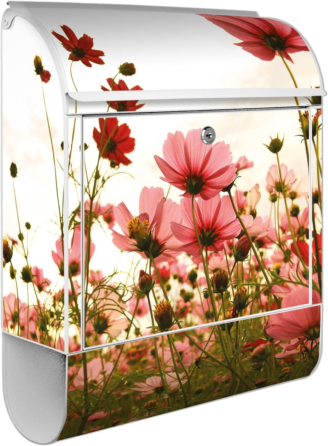 banjado® Design Briefkasten mit Motiv Schmuckkörbchen 39x47x14cm &amp; 2 Schlüssel - Briefkasten Stahl w