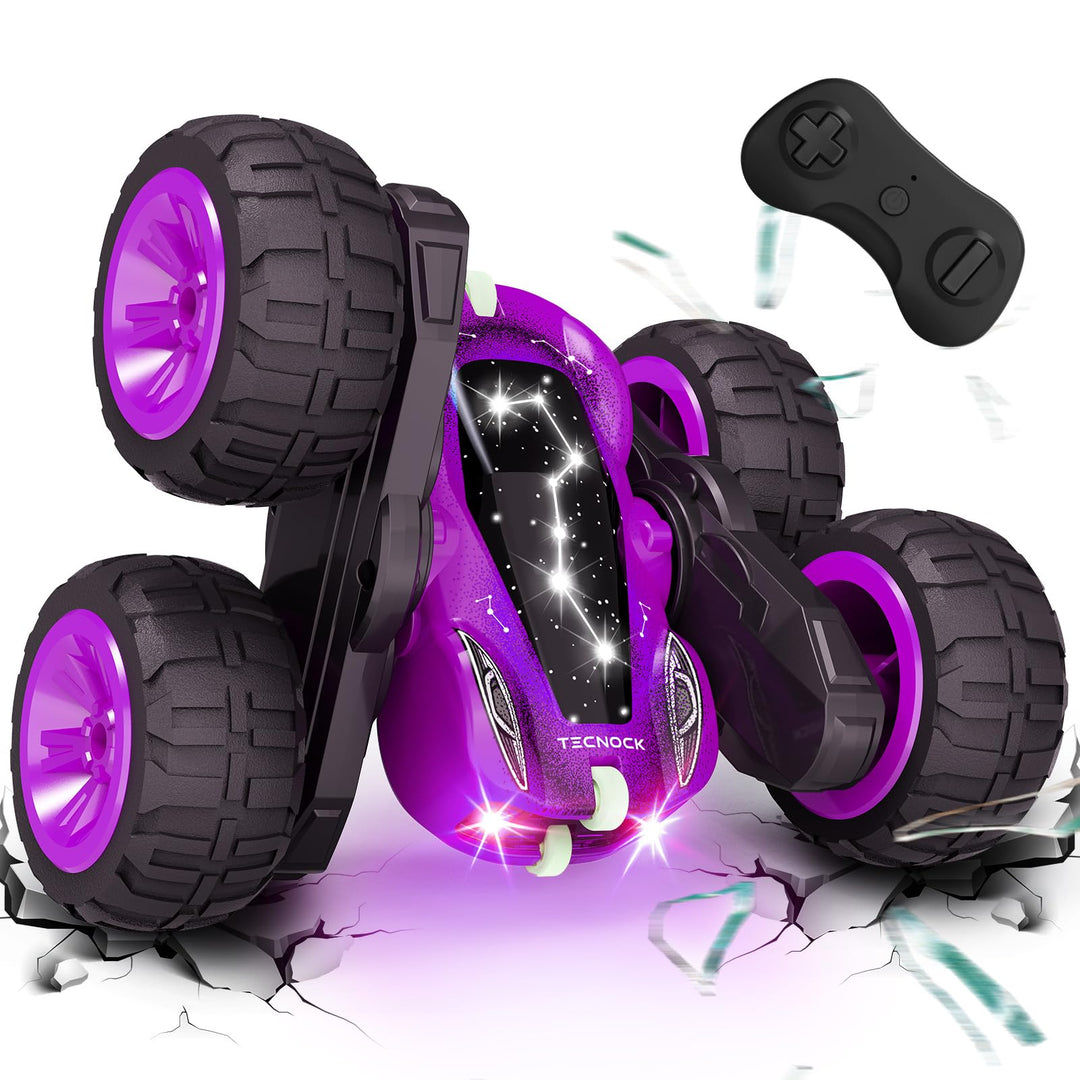 Tecnock 2024 Ferngesteuertes Auto mit 2.4 Ghz Fernbedienung 360°Flip Stunts Rc Auto Monstertruck mit