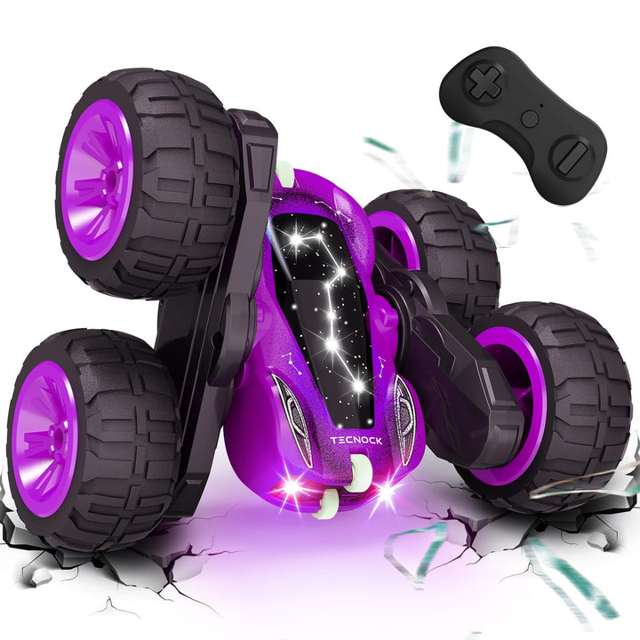 Tecnock 2024 Ferngesteuertes Auto mit 2.4 Ghz Fernbedienung 360°Flip Stunts Rc Auto Monstertruck mit