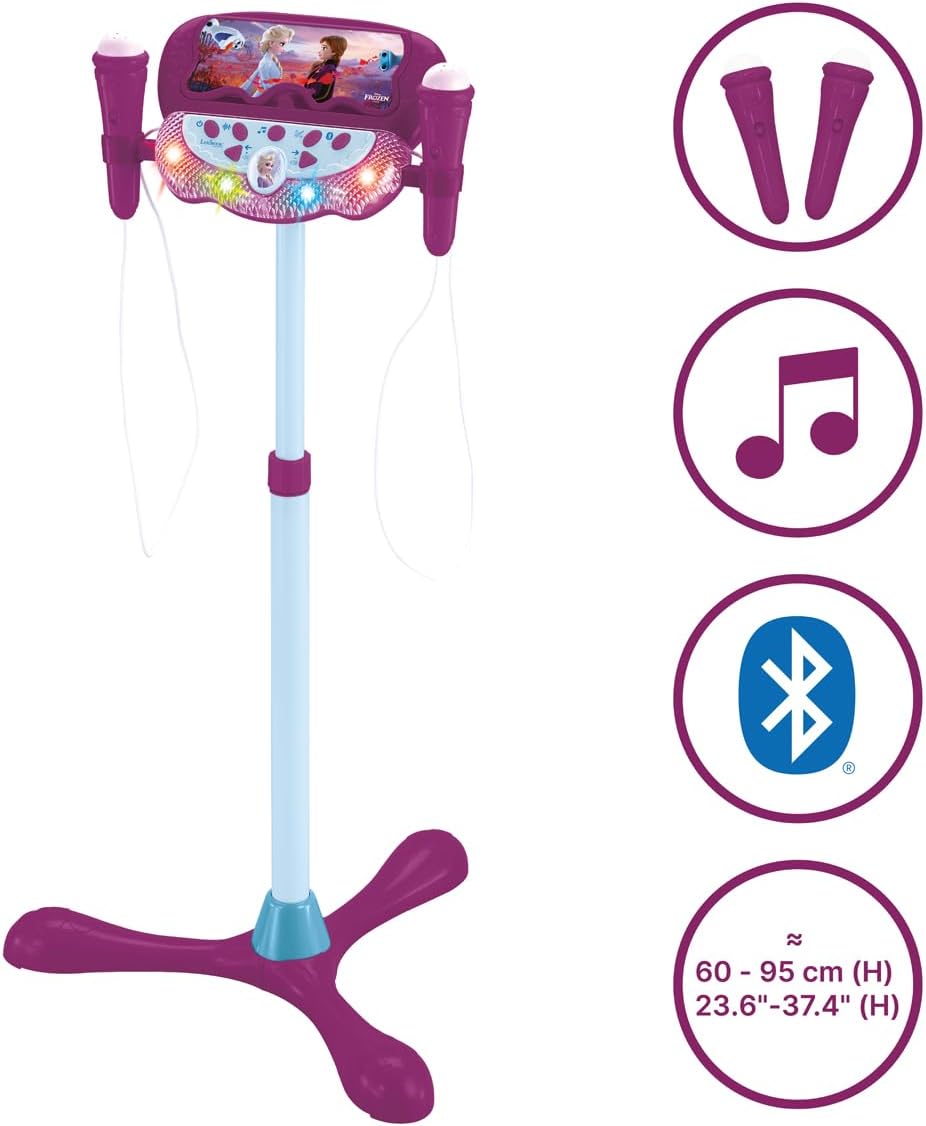 LEXIBOOK S160FZ Disney Frozen Eiskönigin, Standlichtlautsprecher für Kinder, musikalisches Spiel, ve