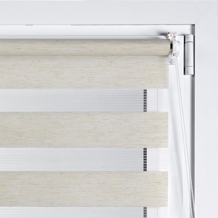 STORESDECO Doppelrollo Klemmfix ohne Bohren. Klemmrollo Einfache Montage, Zebra Rollo lichtdurchläss