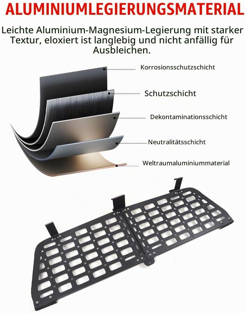 Auto Heckscheibe Storage Molle Panel Geeignet für Ford Ranger 2023 2024,Heckscheibe Werkzeug Aufhäng