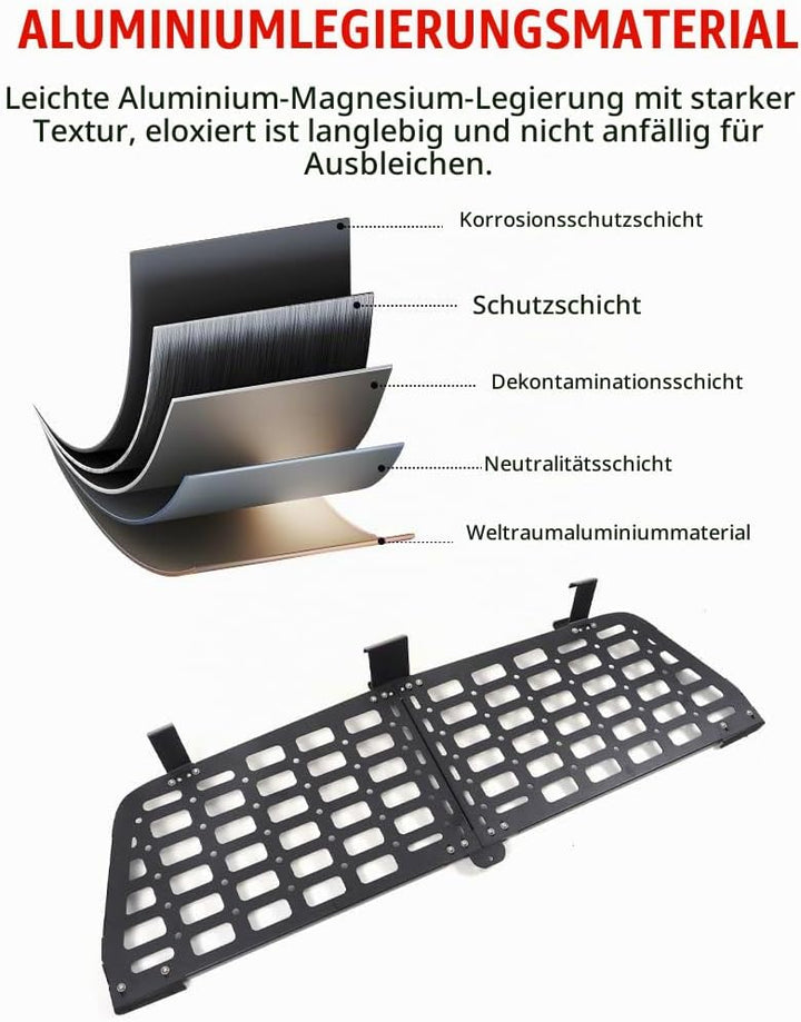 Auto Heckscheibe Storage Molle Panel Geeignet für Ford Ranger 2023 2024,Heckscheibe Werkzeug Aufhäng