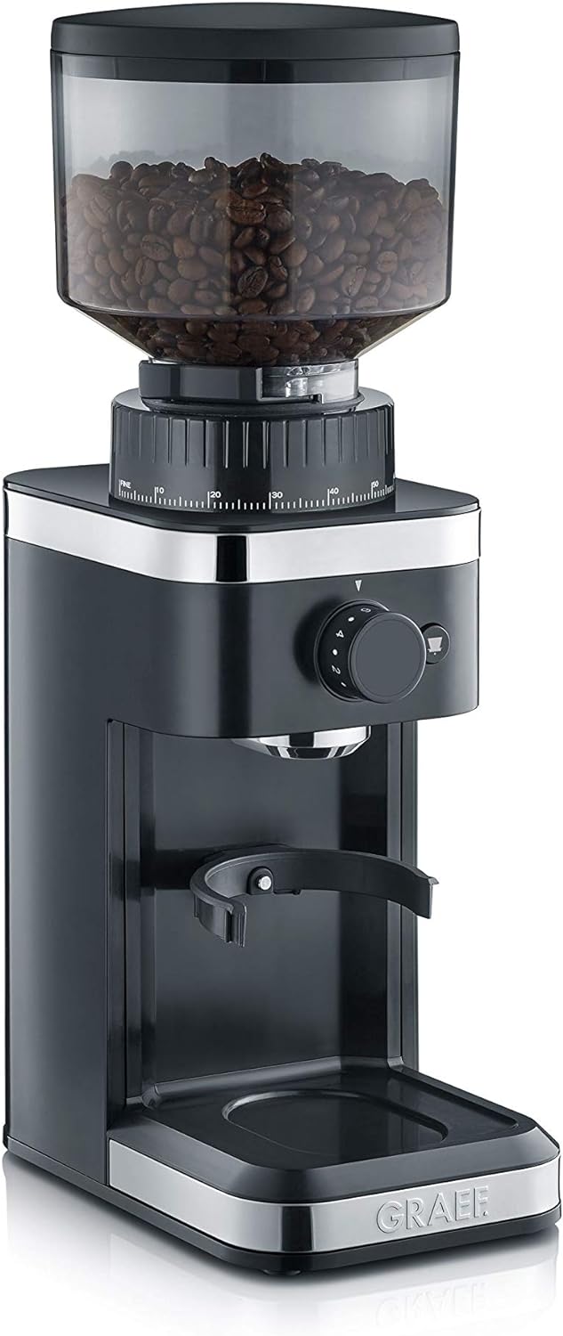 Graef CM502EU Kaffeemühle, 135, Edelstahl, schwarz