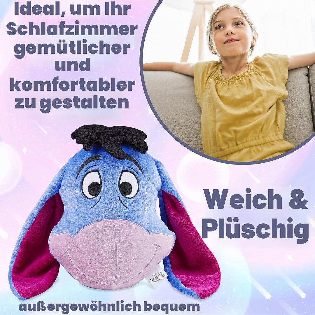 Disney Stitch Kuscheltier Plüsch Kissen, 3D Deko Kissen, Weiches Kuschelkissen für Sofa oder Bett, G