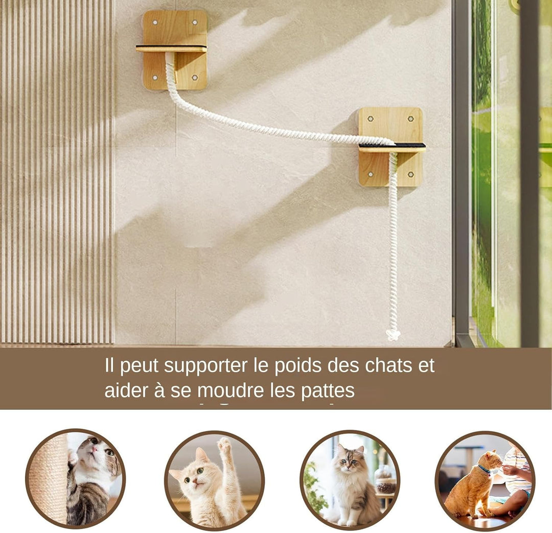 Katzen-Kletterregale | Möbel für Kratzbaum, Innenwand, Treppen und Spielzeug in Turmform für den Inn