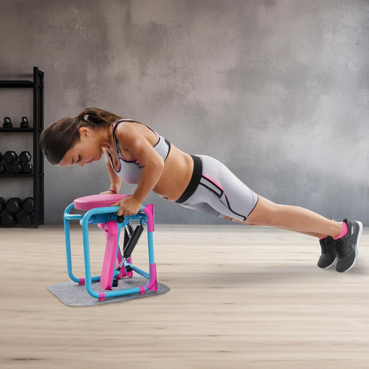 2 In 1 Hüfttwister & Stepper für Zuhause Testsieger Bis 150KG Mini Stepper mit LCD Display, 2 Widers