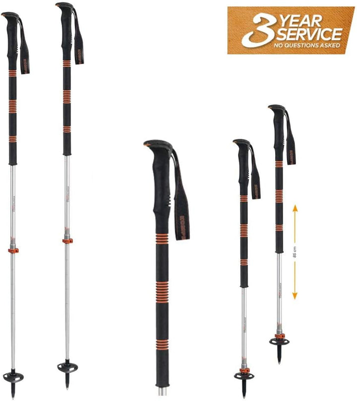 Komperdell Contour Titanal II 2-teilig orange-schwarz