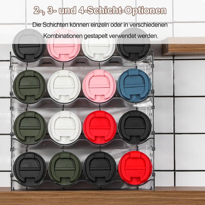 4 Schichten Flaschenregal Kühlschrank, Kann Platziert Werden 16 Flaschen, Kunststoff Material Flasch