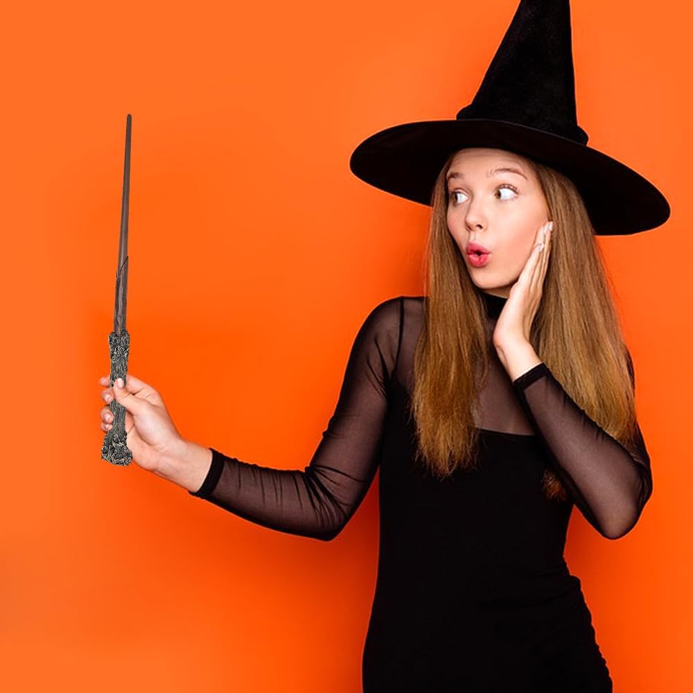 Zauberstab HPotter, Luxus Zauberstab mit Stahlkern, 37CM Elderstab Harry aus Stahlkern und Harz mit