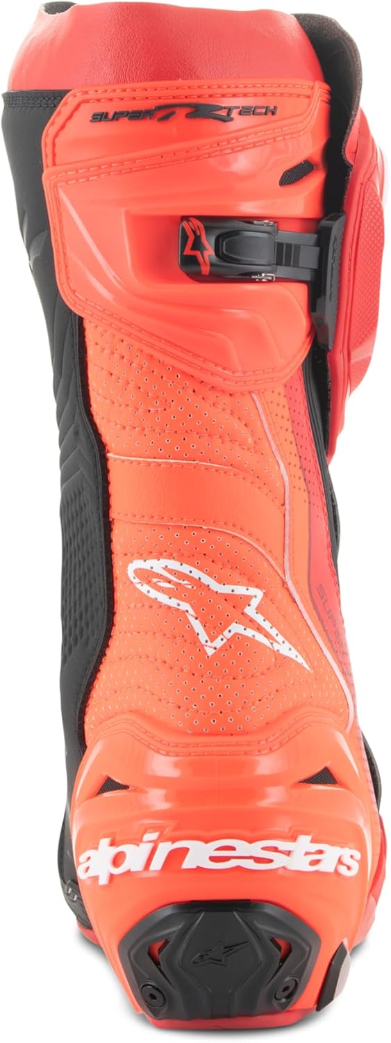 Alpinestars Herren Racing Mot Motorradstiefel 46 EU Bright Red Red Fluo, 46 EU Bright Red Red Fluo