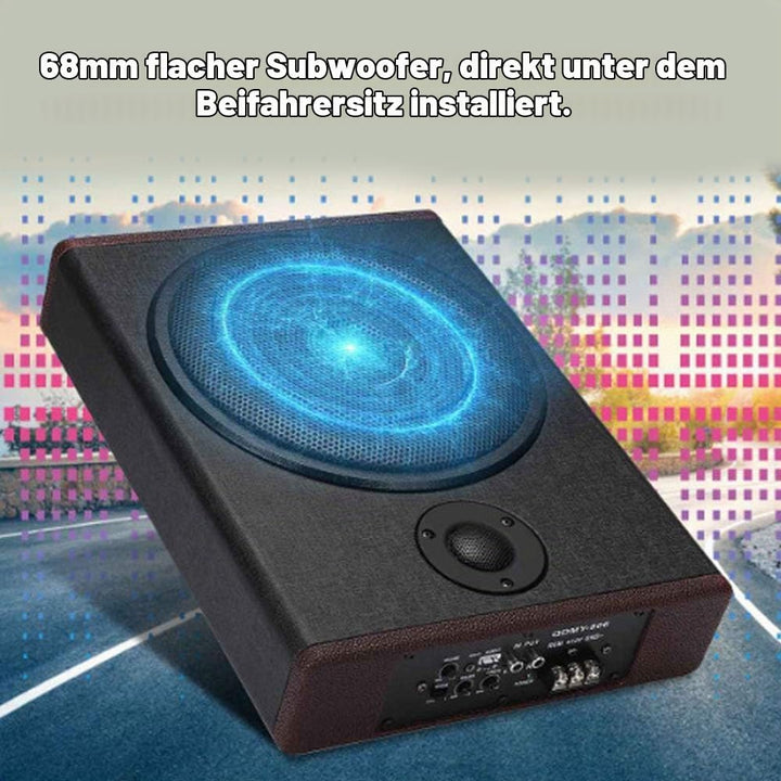 Shkalacar 8 Zoll Auto Stereo Ultradünner Subwoofer Hochleistungs-Verstärktes, Subwoofer System mit h