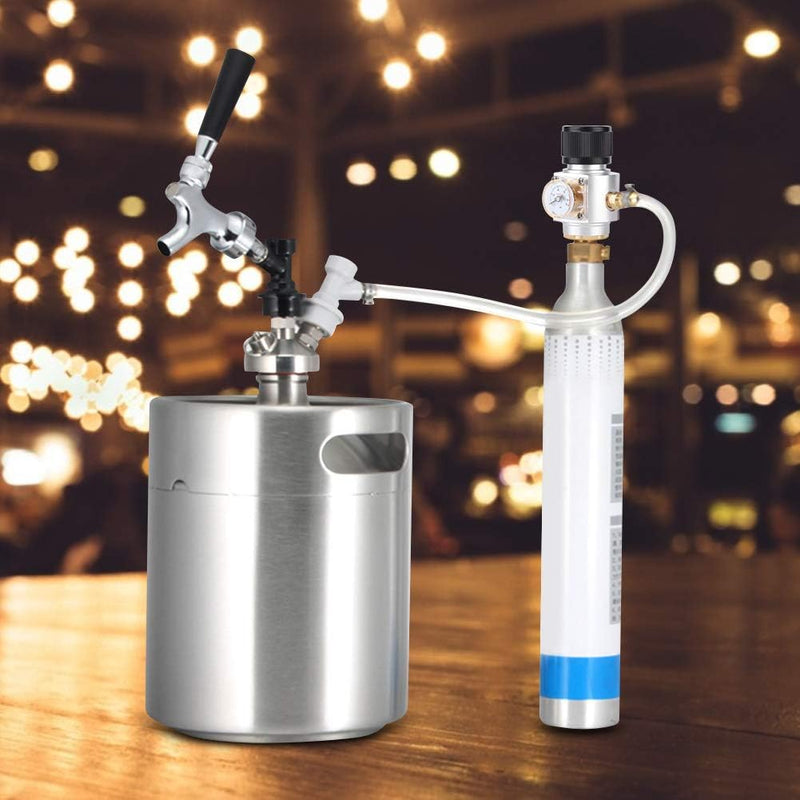 CO2 Tank Beer, Zubehör für Soda-Ausrüstung, Ladegerät, Kegerator Regulator mit Reliefventil, Draht,