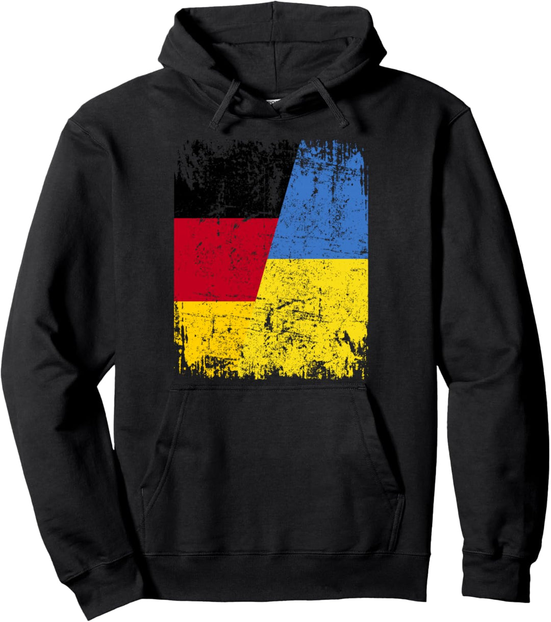 UKRAINE DEUTSCHLAND Freundschaft Flagge Damen Herren Kinder Pullover Hoodie
