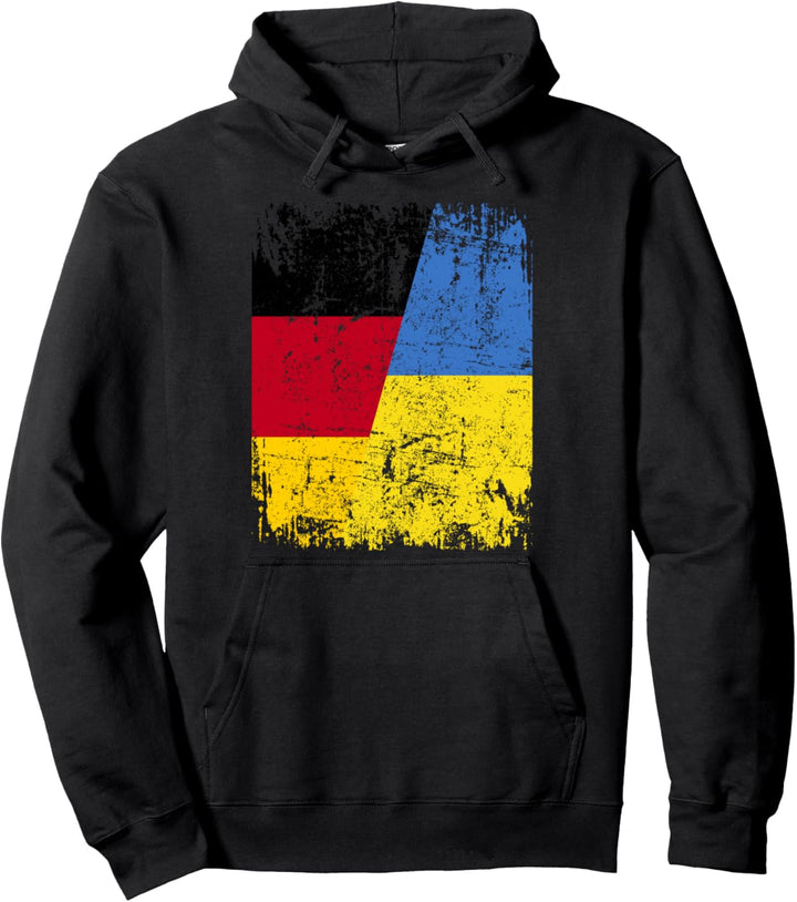 UKRAINE DEUTSCHLAND Freundschaft Flagge Damen Herren Kinder Pullover Hoodie