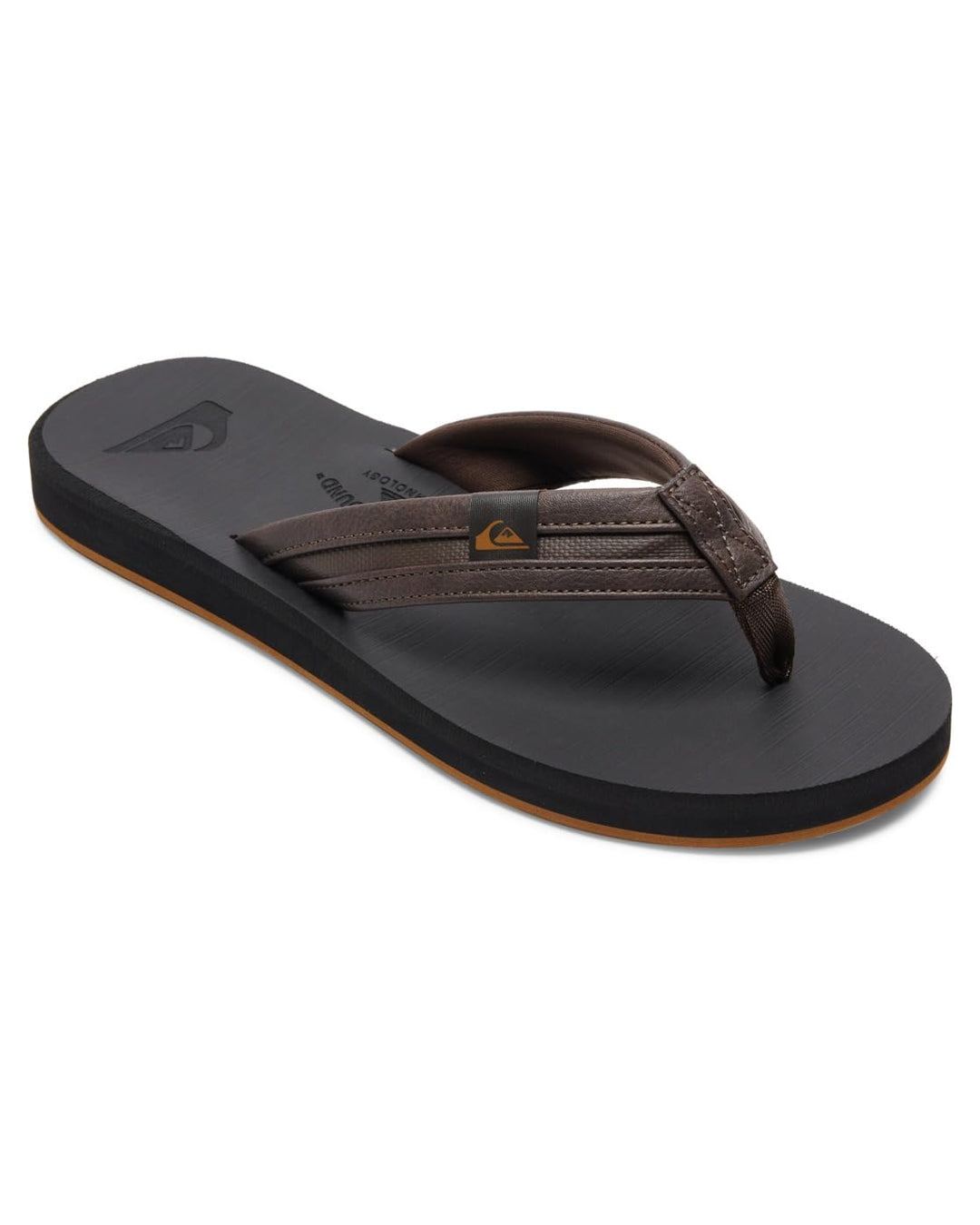 Quiksilver Herren Carver NubuckFlipflop 39 EU Brown Black Brown, 39 EU Brown Black Brown
