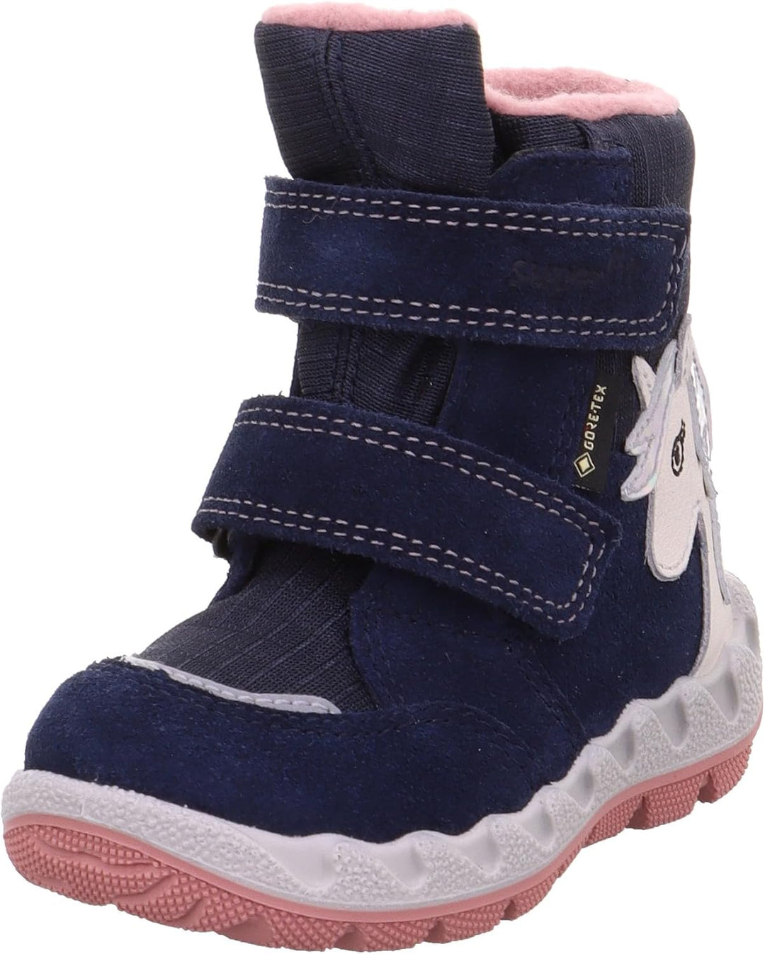 Superfit Mädchen Icebird Warm Gefütterte Gore-tex Schneestiefel 35 EU Weit Blau Rosa 8010, 35 EU Wei