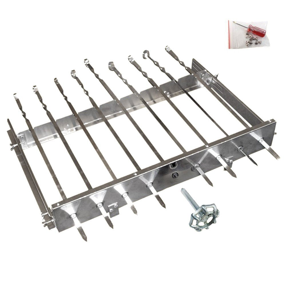 OLYMP Spiessdreher Drehspiess - Aufsatz Sesam Profi für 9 Spiesse, manuell, Schaschlik, Grillspiess,