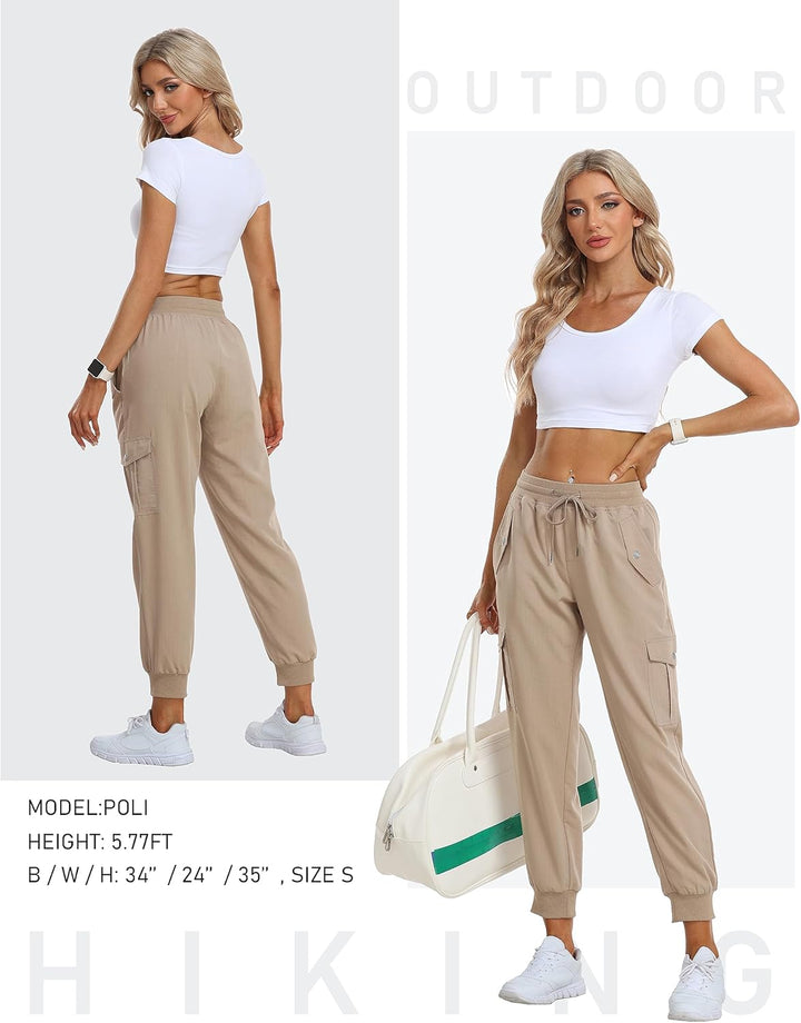 JINSHI Hosen Damen Cargohose Wanderhose Leichte Jogginghose Freizeithose Funktionshose Outdoorhose m