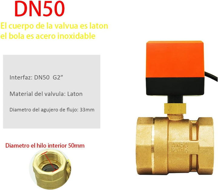 AC220V AC24V DC12V 2-Wege-Motorventil - 2-Wege-Motorkugelventil DN15 DN20 DN25 DN32 DN40 DN50. AC220