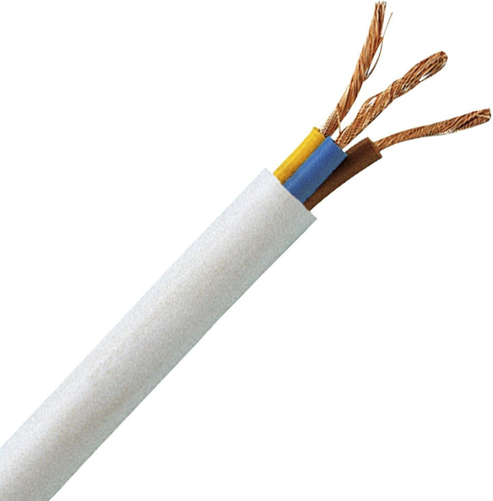 Kabel H05VV-F - 3G1 mm. - 20 mt - Weiss