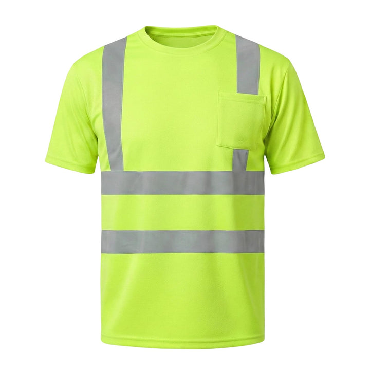 HYCOPROT Warnschutz T-Shirt Warnweste Reflektierend Warnweste Atmungsaktiv Leicht Kurzarmshirt Kurza