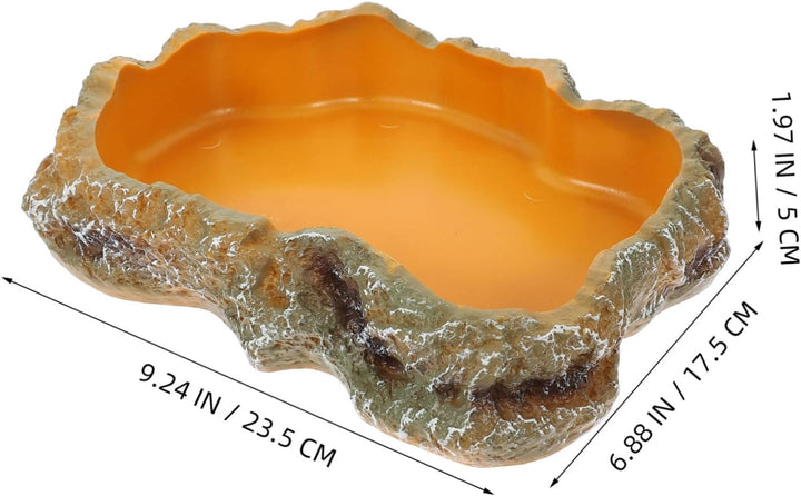 POPETPOP Schildkröte Wasserfütterung Reptil Wassernapf Futternapf Becken Eidechse Futternapf Terrari